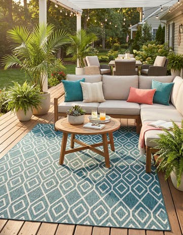 7' x 10' Easy-Clean Jill Zarin Turks and Caicos Indoor / Outdoor Rug
