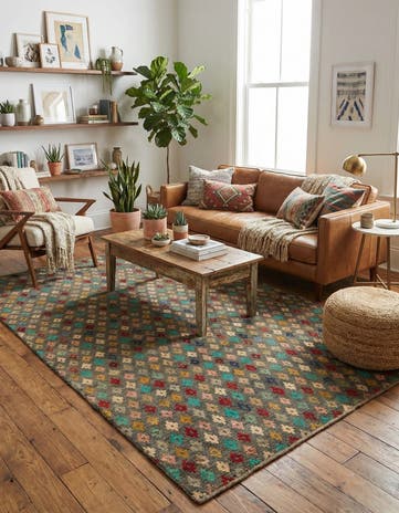 5' 6 x 8' 3 Hand Knotted Balouch Wool Rug