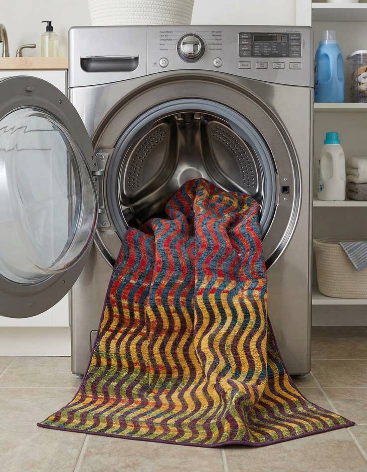 Detail image of 2' 7 x 11'  Washable Modern Indoor / Outdoor Runner Rug