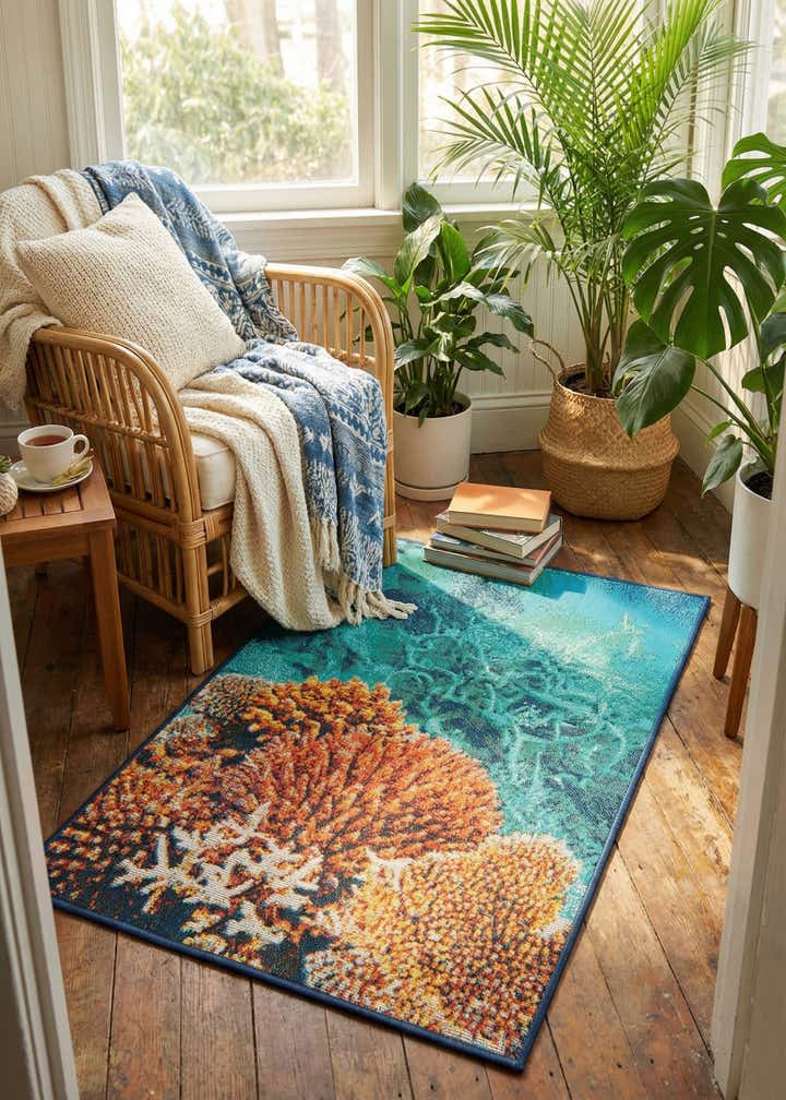 2' x 3' Easy-Clean Coastal Indoor / Outdoor Rug