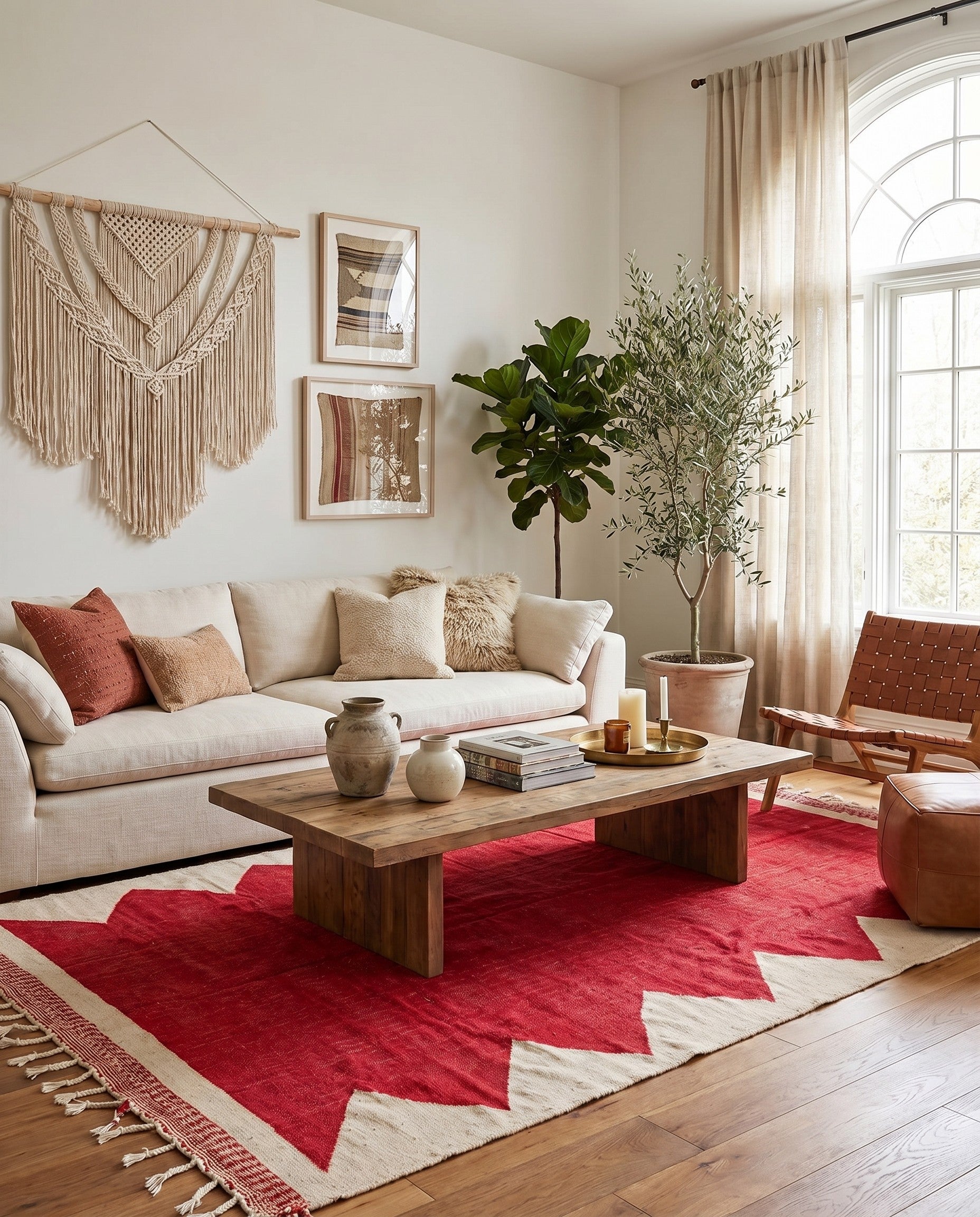 6' 6 x 10' Hand Knotted Moroccan Wool Rug