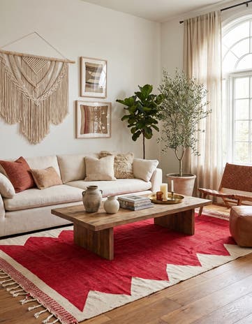 6' 6 x 10' Hand Knotted Moroccan Wool Rug