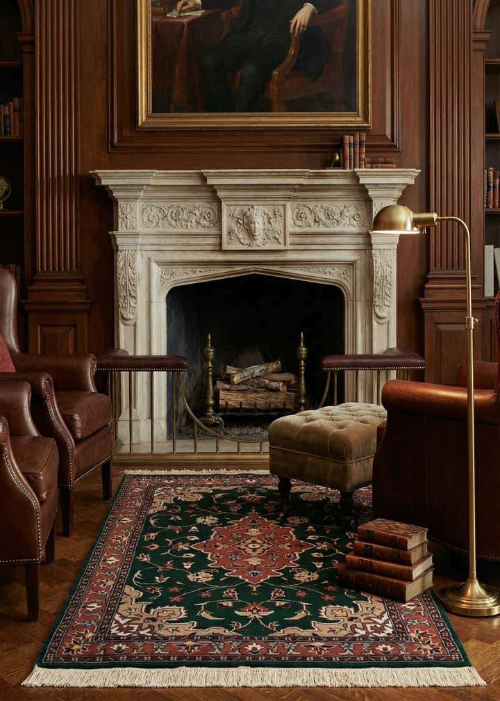 3' 2 x 5' 3 Hand Knotted Lahour Wool Rug