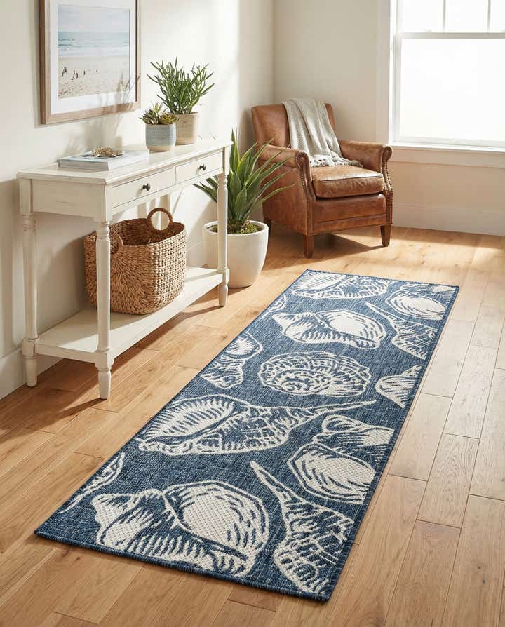 2' x 6' Easy-Clean Coastal Indoor / Outdoor Runner Rug
