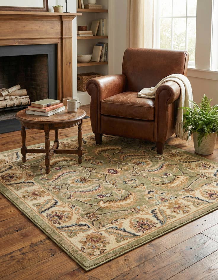 Detail image of 4' x 4' Classic Agra Square Rug