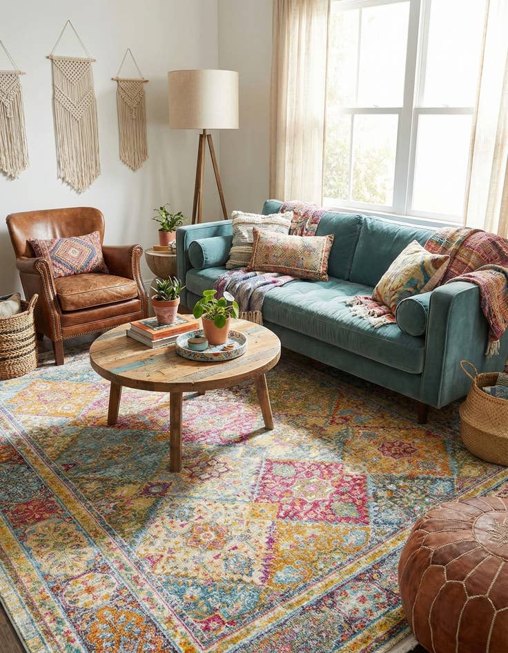 Detail image of  8' x 8' Santiago Square Rug