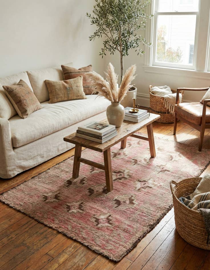 Detail image of 2' 9 x 4'  Hand Knotted Ultra Vintage Oriental Wool Rug