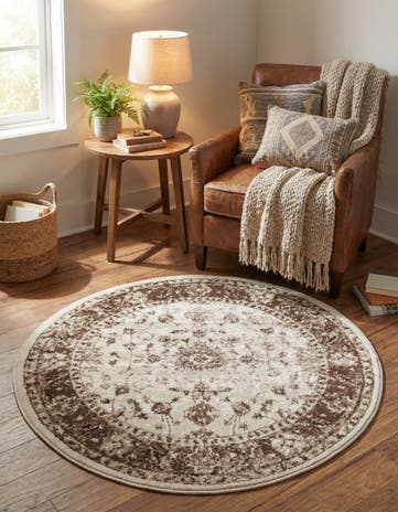 3' 3 x 3' 3 Nepal Round Rug