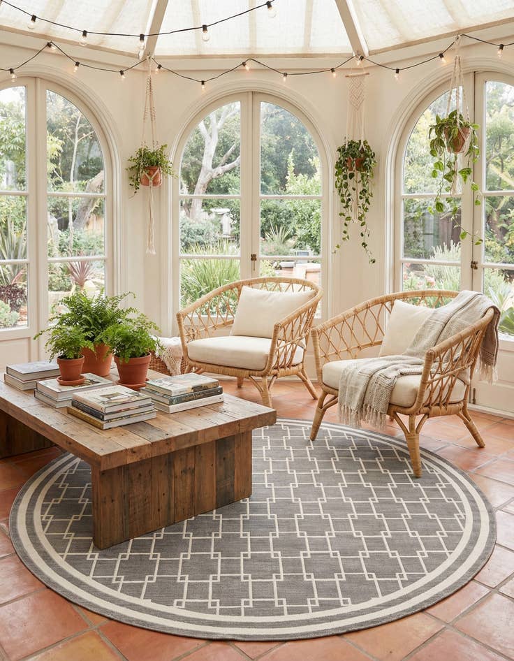 Detail image of Jill Zarin 7' 10 x 7' 10 Metropolitan Uptown Round Rug