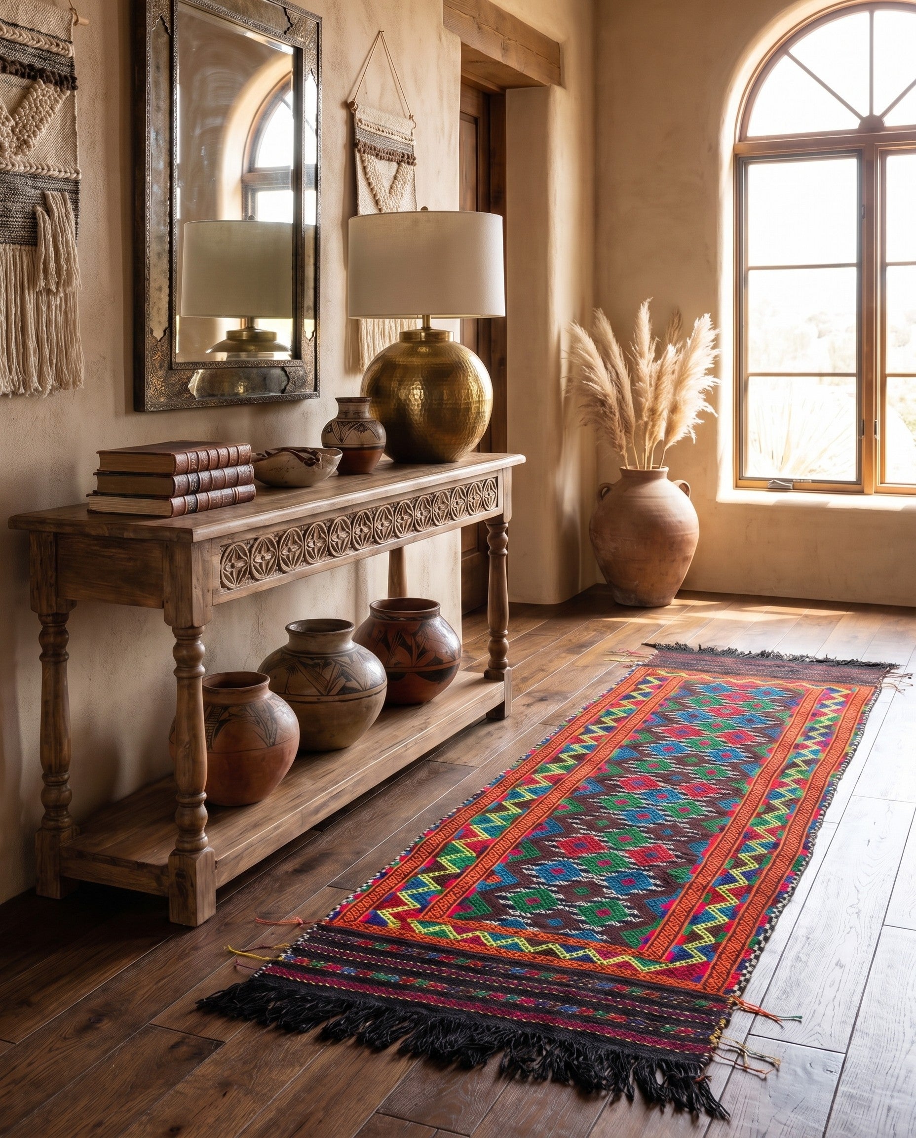 2' 1 x 8' 3 Hand Knotted Kilim Fars Persian Wool Runner Rug
