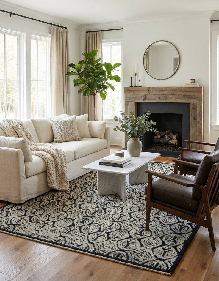 Detail image of  8' 7 x 10' 4  Hand Knotted Darya Wool Rug