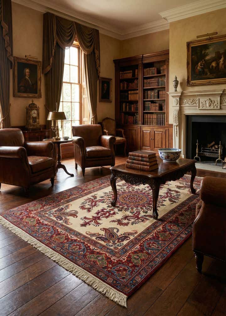 4' 11 x 6' 10 Kashan Rug