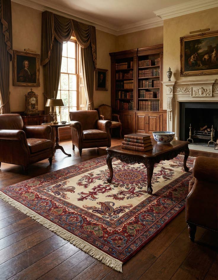 Detail image of 4' 11 x 6' 10 Kashan Rug