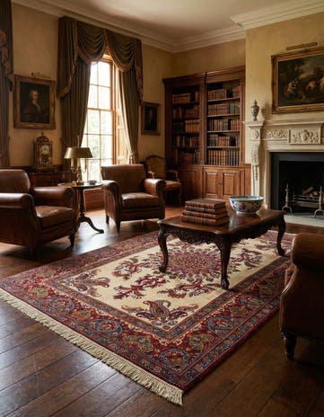 4' 11 x 6' 10 Kashan Rug