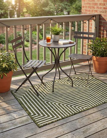 2' x 3' Easy-Clean Modern Indoor / Outdoor Rug