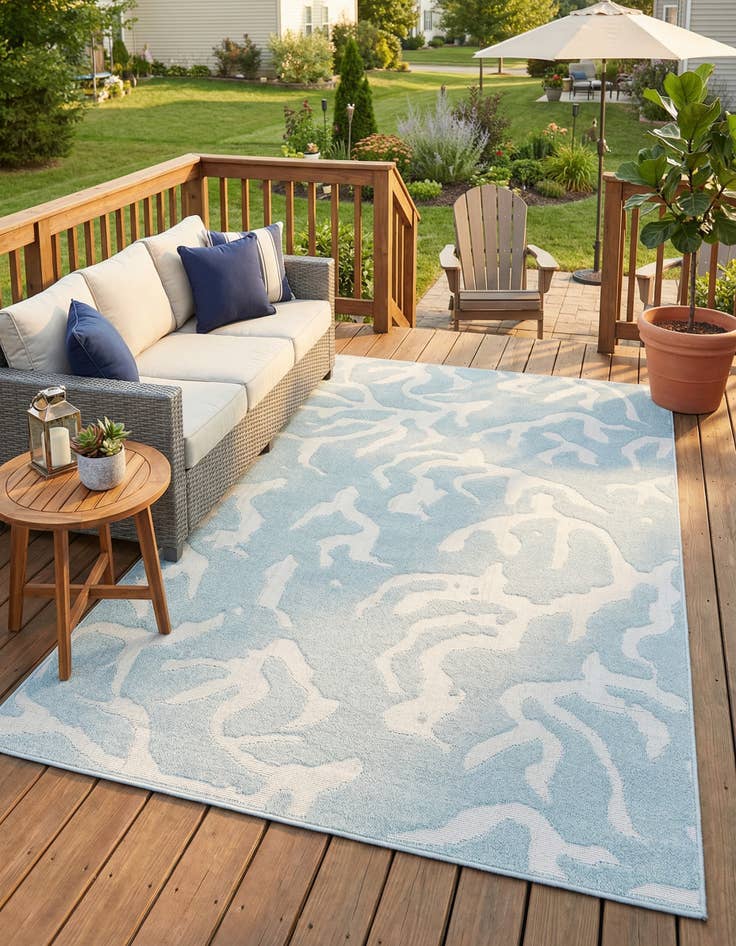 Detail image of 5' x 8' Easy-Clean Sabrina Soto Indoor / Outdoor Rug