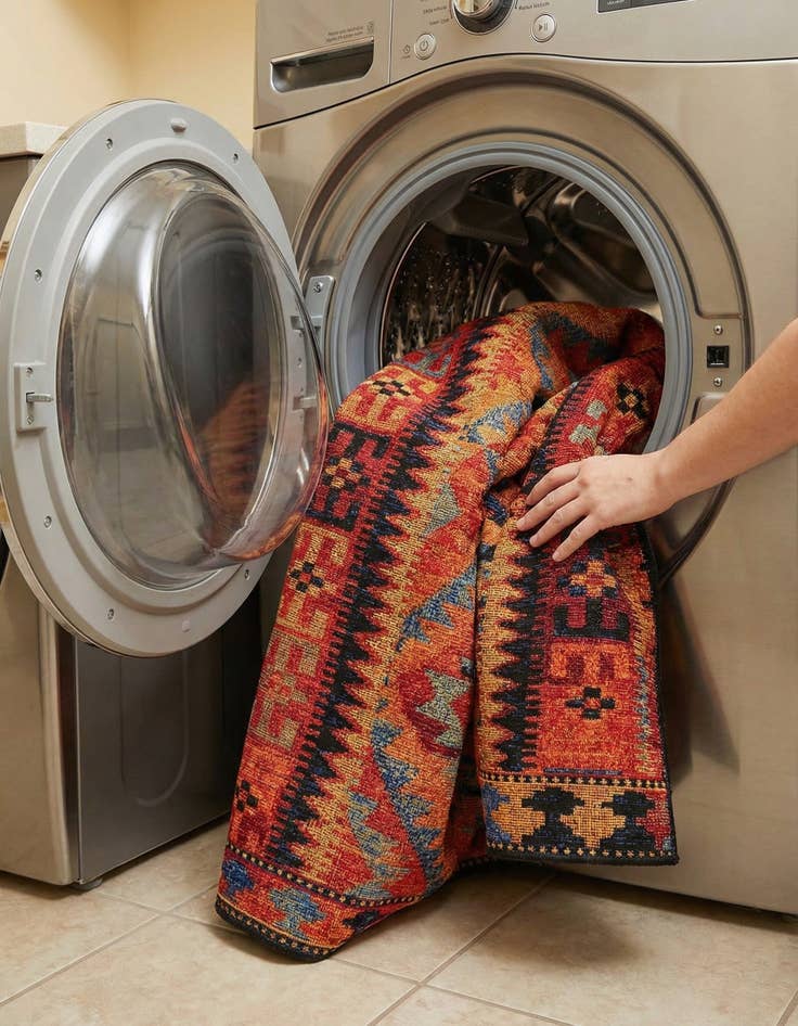 Detail image of 3' 3 x 5' 3  Washable Tribal Indoor / Outdoor Rug