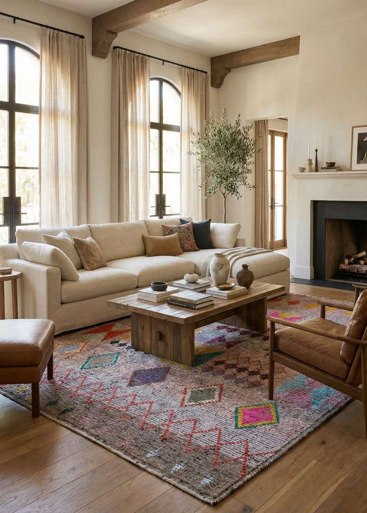 8' 2 x 11' Hand Knotted Moroccan Wool Rug