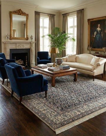 6' 8 x 9' 11 Hand Knotted Nain Rug