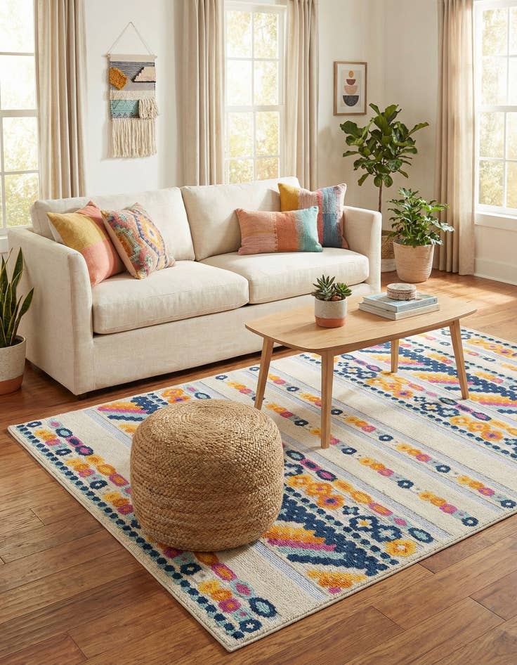 Detail image of 5' 3 x 8'  Washable Aruba Indoor / Outdoor Rug