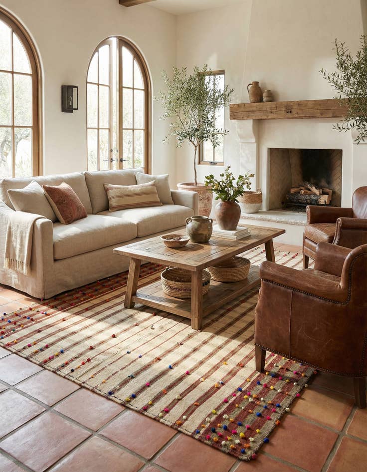 Detail image of 4' 7 x 8' 8 Jajim Rug