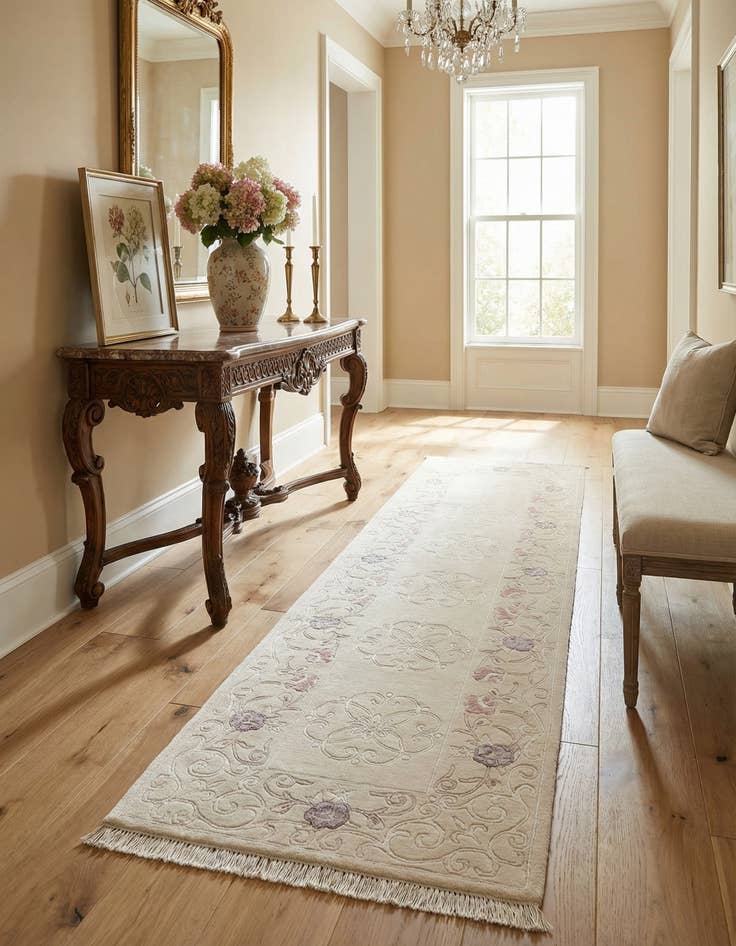 Detail image of 2' 10 x 9' 11  Hand Knotted Darya Wool Runner Rug