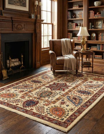 5' 1 x 6' 5 Hand Knotted Ariana Ziegler Rug