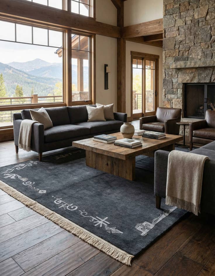 Detail image of 5' 8 x 8' 1  Hand Knotted Tibet Wool Rug