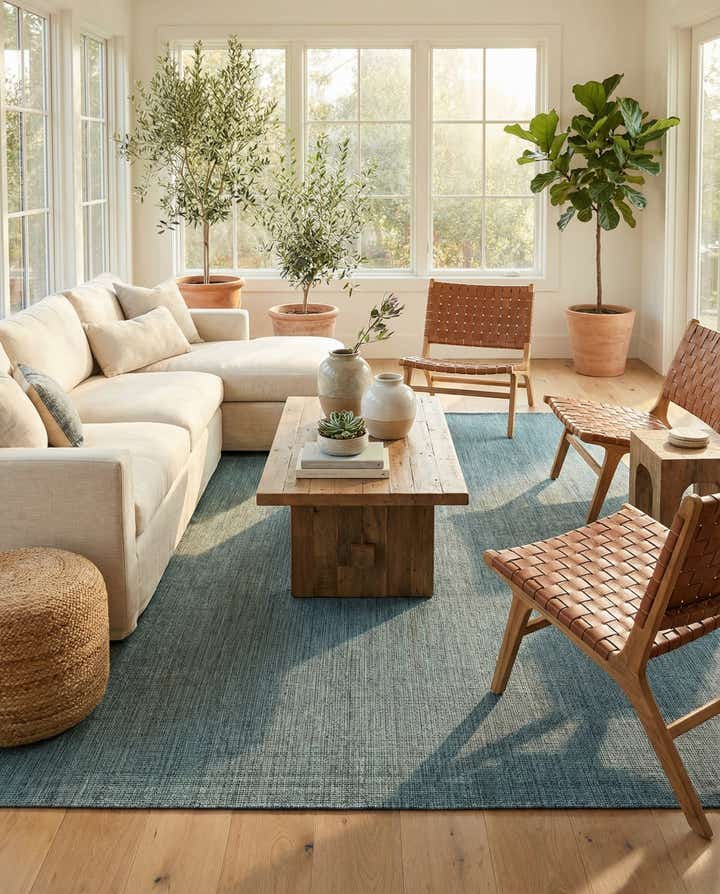 10' x 13' 1 Easy-Clean Solid Indoor / Outdoor Rug