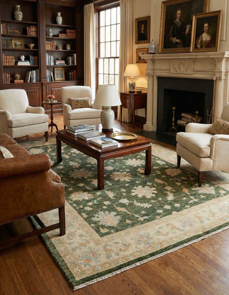 Detail image of 5' 10 x 7' 9 Ziegler Wool Rug