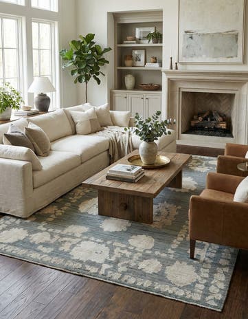 10' x 14' Hand Knotted Oushak Wool Rug