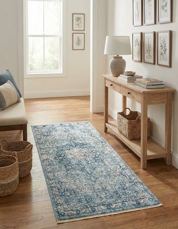 Navy Blue Newport Runner Rug