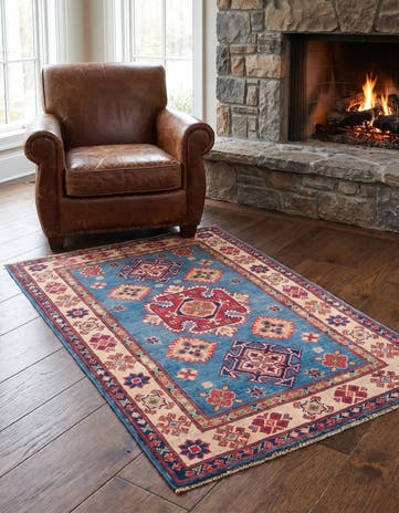 80cm x 120cm anudado a mano Kazak Alfombra