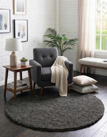5' x 5' Everyday Shag Round Rug