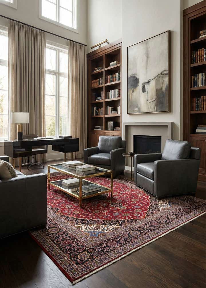 10' x 13' 6 Kashan Wool Rug