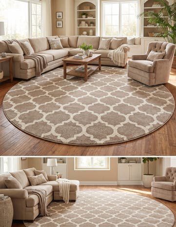 10' x 10' Lattice Round Rug