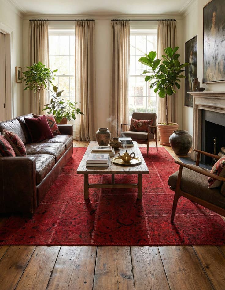 Detail image of 5' x 8' 7  Hand Knotted Ultra Vintage Wool Rug