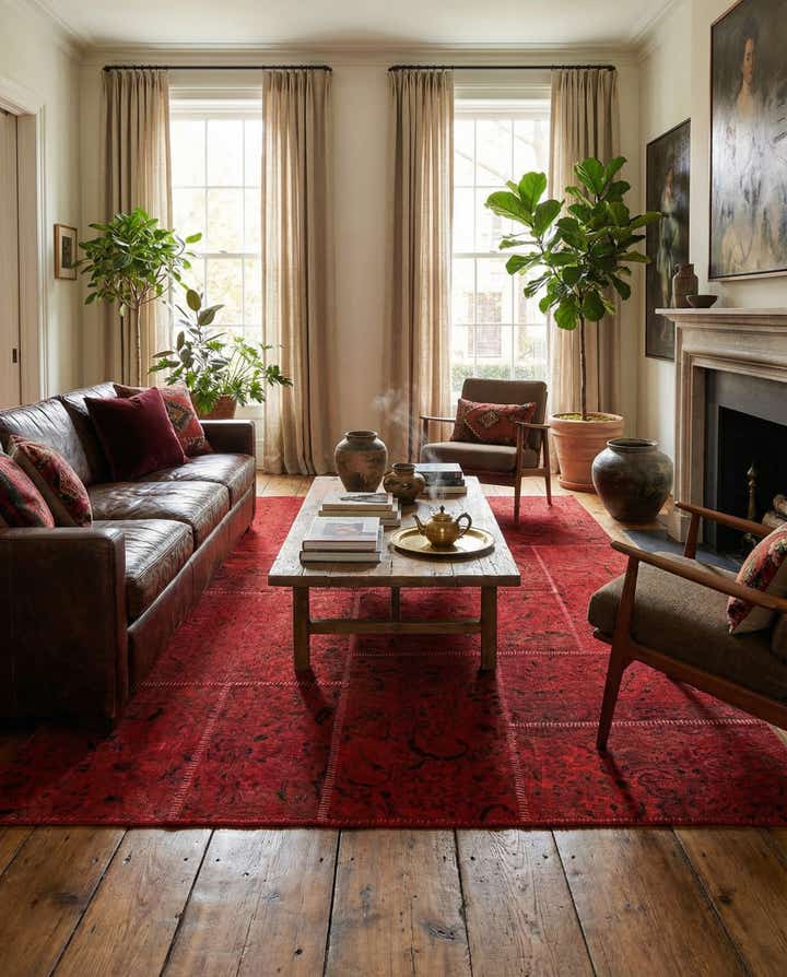 5' x 8' 7 Hand Knotted Ultra Vintage Wool Rug