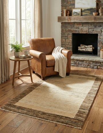 2' 7 x 4' 5 Hand Knotted Modern Ziegler Rug