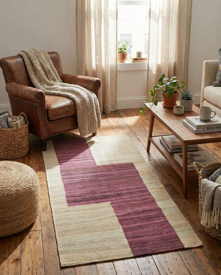 2' 4 x 5' 4 Hand Woven Kilim Modern Wool Runner Rug