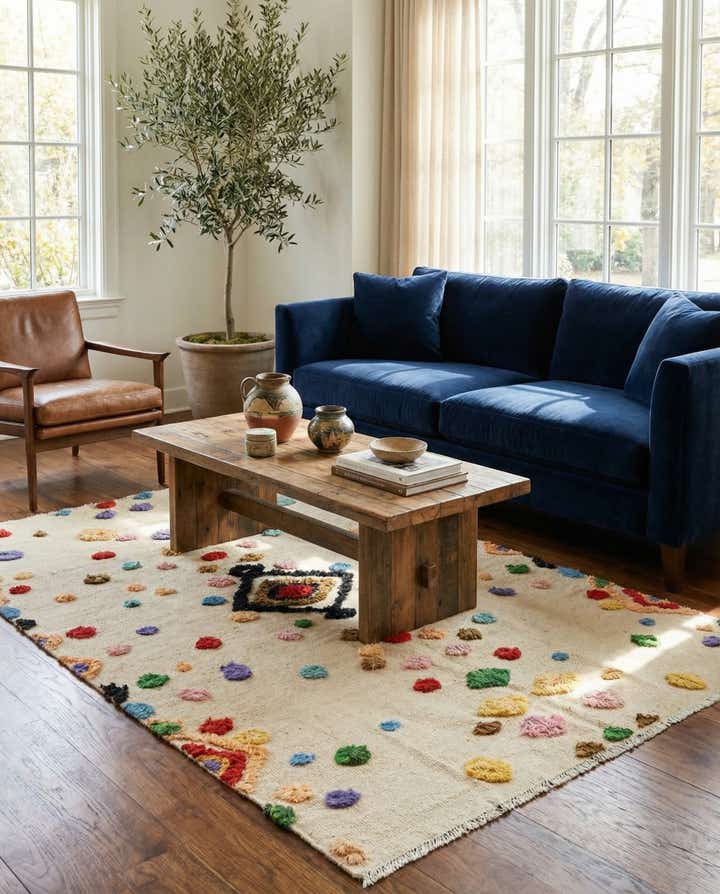 5' 6 x 8' Hand Knotted Darya Wool Rug