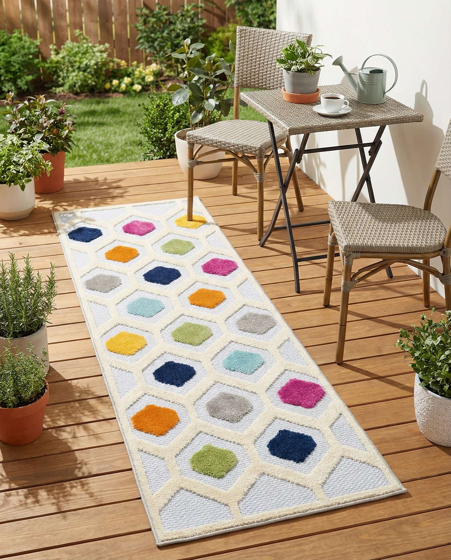 2' x 6' Easy-Clean Aruba Indoor / Outdoor Runner Rug
