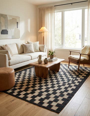 4' 11 x 6' 3 Hand Woven Kilim Modern Wool Rug