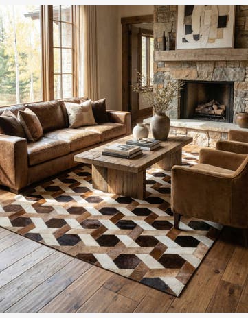 5' 2 x 7' 11 Cowhide - Patchwork Rug