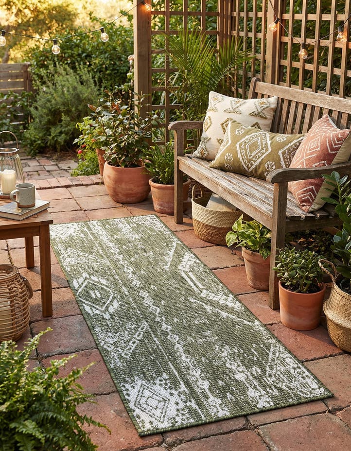 2' x 5' 3 Easy-Clean Bohemian Indoor / Outdo...