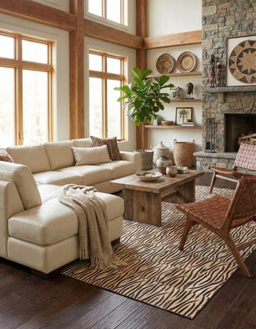5' 6 x 7' 9 Cowhide Rug