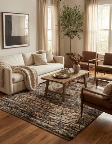 5' 10 x 7' 9 Hand Knotted Moroccan Wool Rug