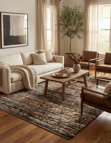 5' 10 x 7' 9 Hand Knotted Moroccan Wool Rug