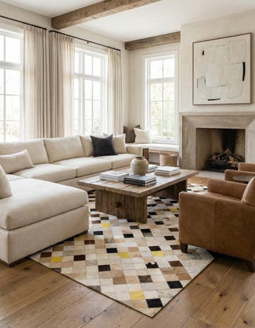 5' x 7' 9 Cowhide - Patchwork Rug