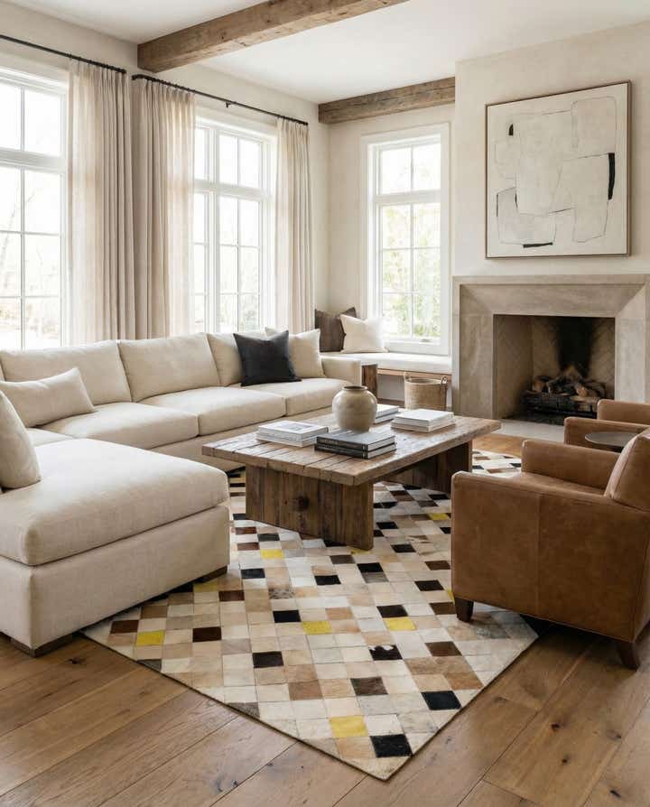 5' x 7' 9 Cowhide - Patchwork Rug